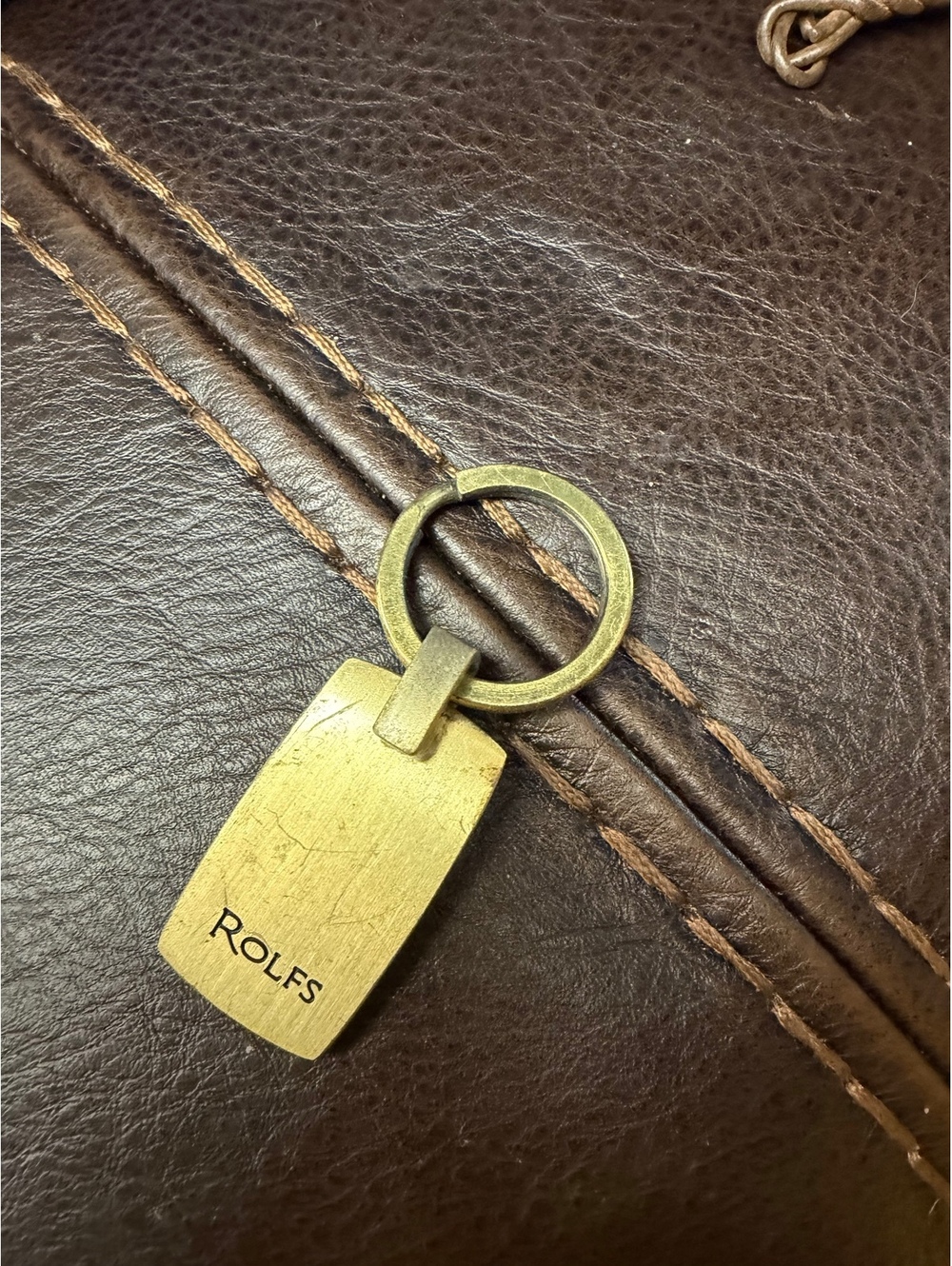 Vintage Rolfs Brass handbag Keychain